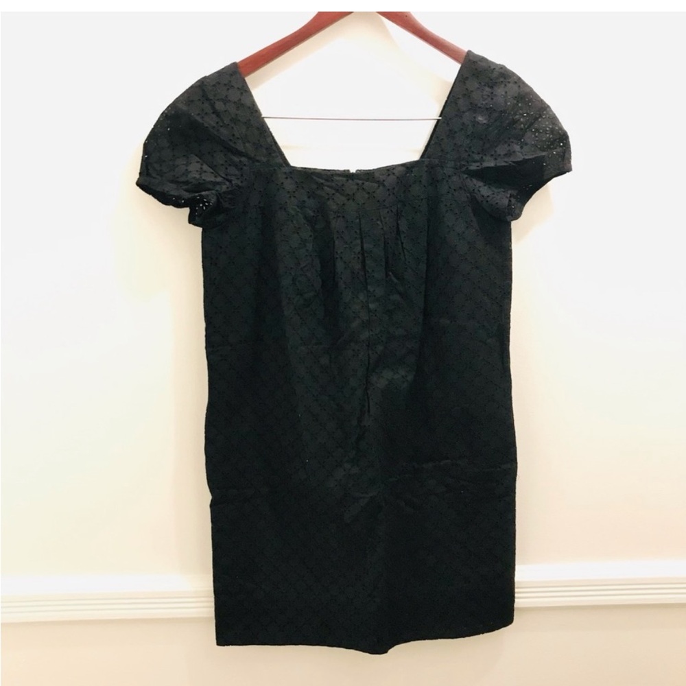VINCE Black Eyelet Tunic Mini Dress Size 2